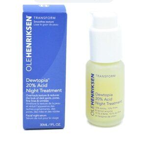 Ole Henriksen Dewtopia 20% Acid Night Treatment 1oz New In Box